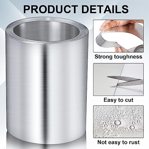 Ripeng 50 Feet Aluminum Flashing Roll Roof Flashing for Roof and Garden Preventing Roofing Stains Roof Strip for Moss and Mildew Prevention (1 Roll,6'' x 50' x 0.0078'') - Image 4