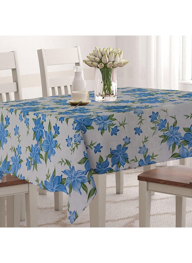 craft city CRAFT CITY PVC 6 Seater Dining Table Cover|Waterproof & Heat Resistant (54 by 78, Blue White)  - Image 1