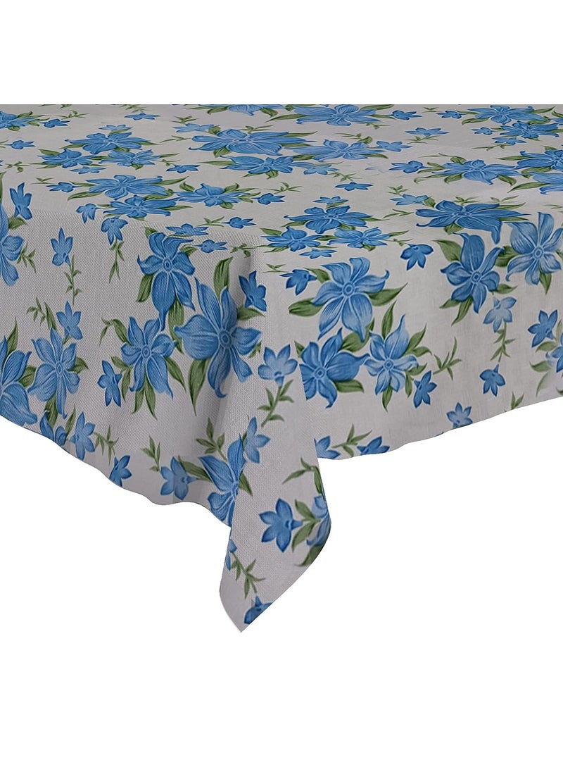 craft city CRAFT CITY PVC 6 Seater Dining Table Cover|Waterproof & Heat Resistant (54 by 78, Blue White)  - Image 2