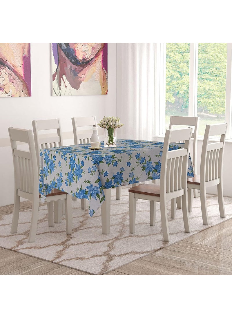 craft city CRAFT CITY PVC 6 Seater Dining Table Cover|Waterproof & Heat Resistant (54 by 78, Blue White)  - Image 3