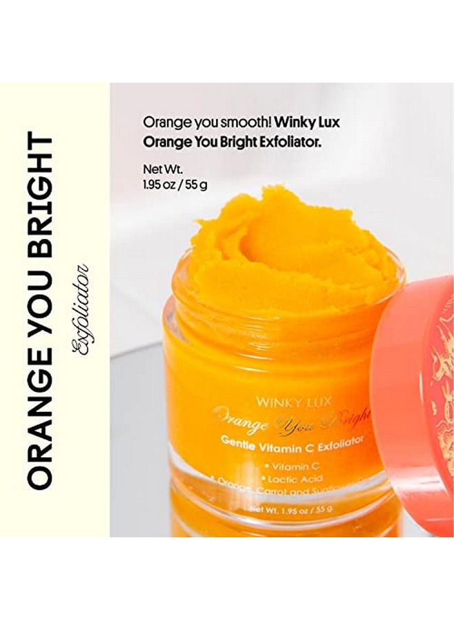 Winky Lux Orange You Bright Exfoliator | Facial Exfoliator | Brightening Exfoliating Face Scrub With Vitamin C (1.95 Oz / 55 G) - Image 3