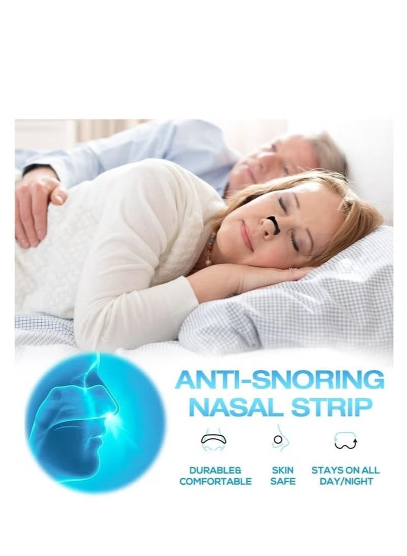 Black Anti-Snore Nasal Strips (45 Pairs) - Magnetic Breathing Support for Enhanced Airflow, Snoring Relief & Improved Sleep | Skin-Friendly, Sweat-Proof Comfort - Image 4