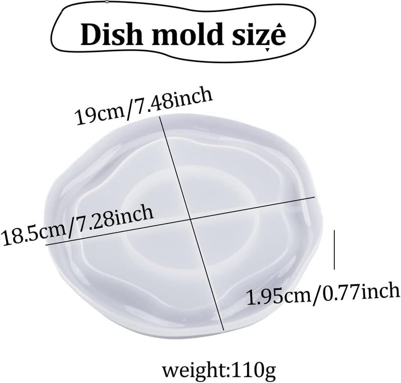 FirstTry Coaster Mould I Silicone Irregular Clouds Epoxy Resin Deep Casting Tray I for Homemade Ornament DIY Art Crafts Jewelry Storage Box Ring Trinket Container Home Table Decoration 2PCs - Image 3