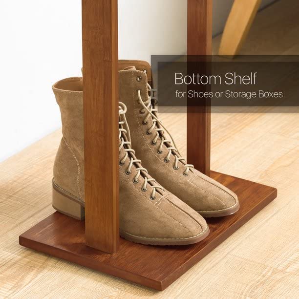 ginoya brothers Ginoya brothers Sturdy Coat Rack with Hooks Free Standing Wooden Coat Purse Entryway Coat Hanger Stand Easy Assembly Hallway Entryway Tree with Solid Base for Hat Clothes 923 Beige  - Image 2