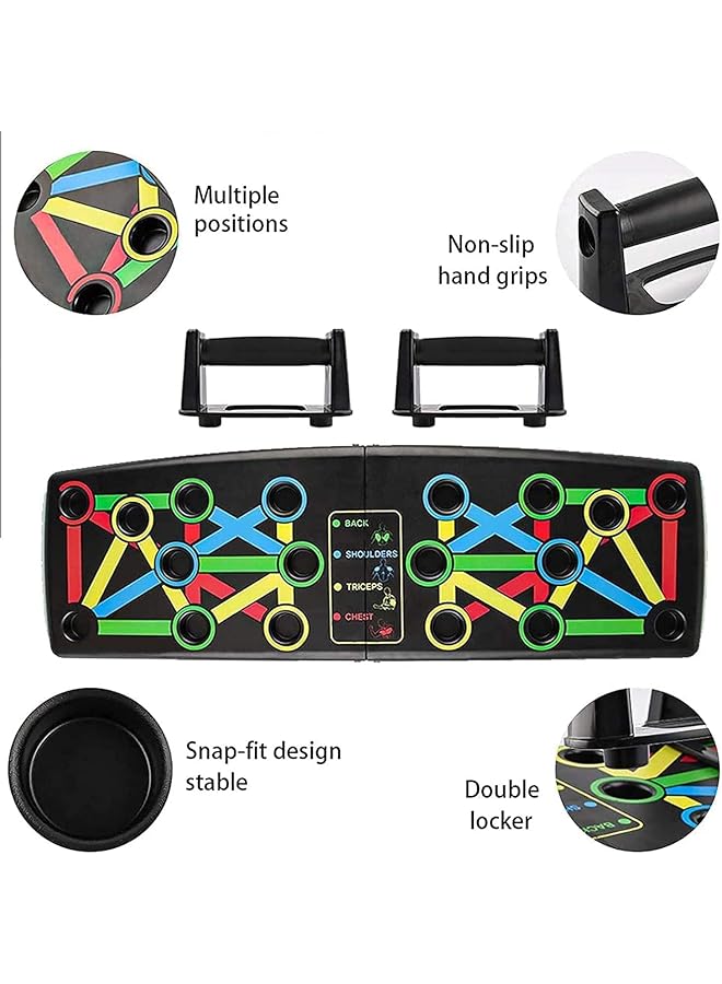 X spring Push Up Board 14 in 1 Strength Training Equipment Multi function Push Up Stand Foldable Portable Home Gym for Men and Women Push up Handles for Floor to Strengthen Arms Core and Back - Image 2