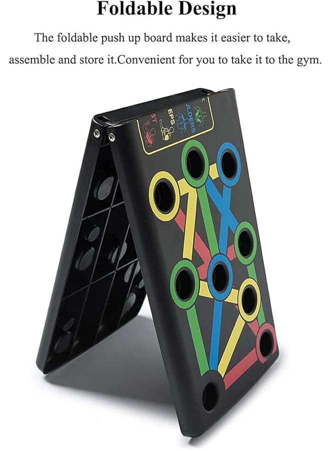 X spring Push Up Board 14 in 1 Strength Training Equipment Multi function Push Up Stand Foldable Portable Home Gym for Men and Women Push up Handles for Floor to Strengthen Arms Core and Back - Image 4