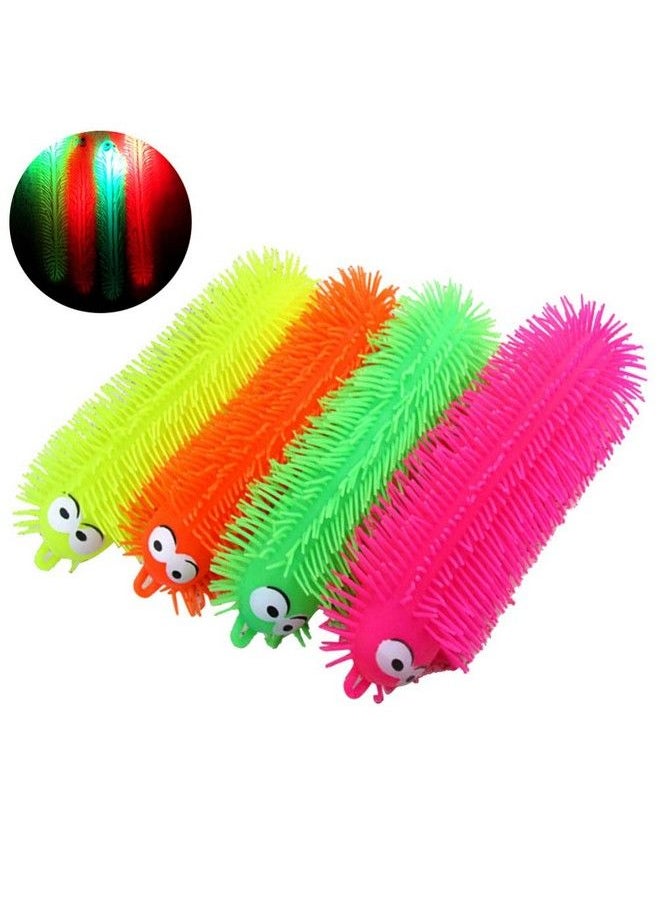 NUOBESTY 1Pcs Flashing Light Up Stretchy Caterpillars Squishy Stress Balls Toy Anxiety And Stress Relief Toys For Adults Teen Kids(Random Color)  - Image 3