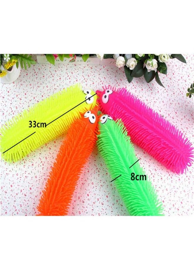 NUOBESTY 1Pcs Flashing Light Up Stretchy Caterpillars Squishy Stress Balls Toy Anxiety And Stress Relief Toys For Adults Teen Kids(Random Color)  - Image 5