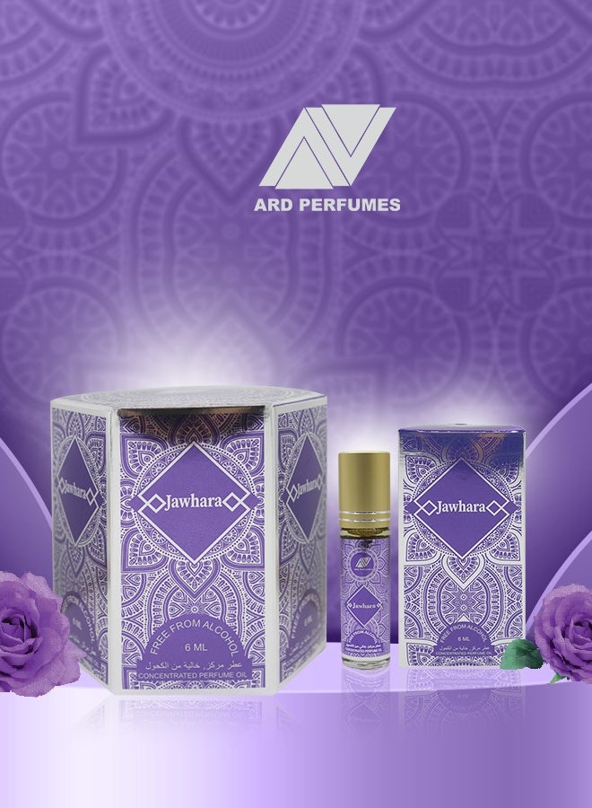 ARD PERFUMES Jawhara Roll-on Perfume Oil 6ml (Pack of 6)