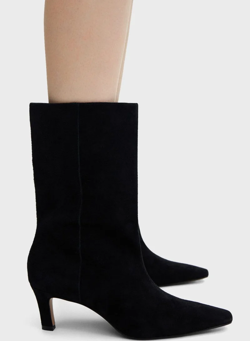MANGO Hiro Mid Heel Ankle Boots