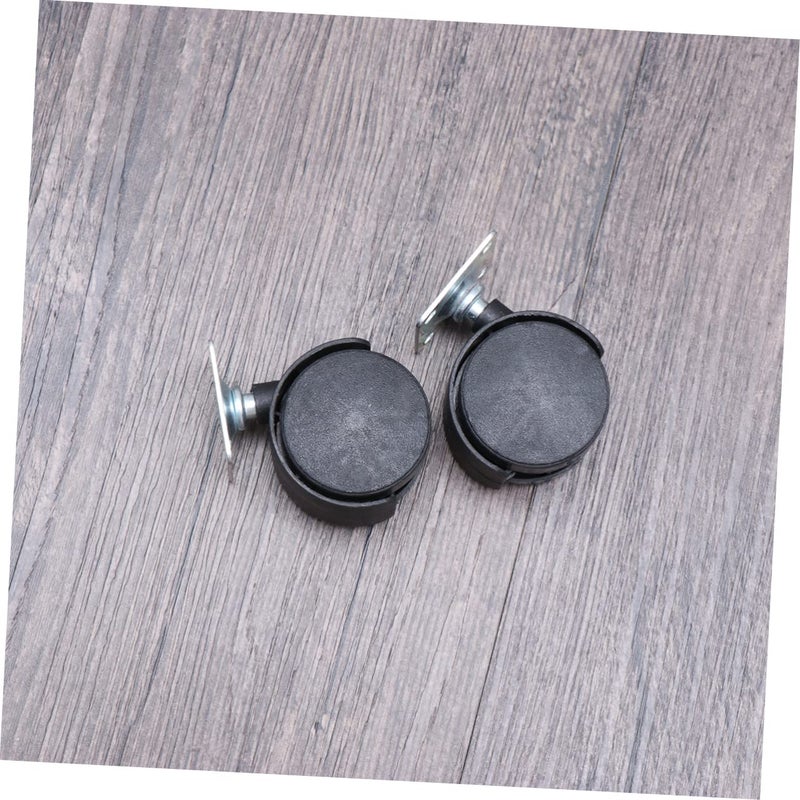 Heavy Duty Swivel Caster Wheels 2 Pack Black Wear Resistant For Furniture Stroller - Image 3
