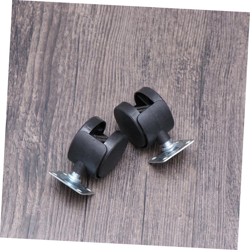 Heavy Duty Swivel Caster Wheels 2 Pack Black Wear Resistant For Furniture Stroller - Image 5