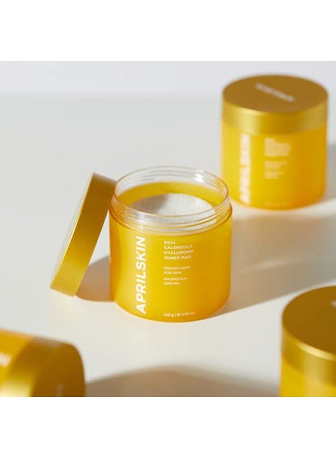 APRILSKIN Calendula PHA Hyaluronic Toner Pads | Vegan, Cruelty Free | Exfoliating, refining pores & hydrating for dry, sensitive, acne-prone skin | 60 pads | No sulfates and artificial fragrance - Image 3