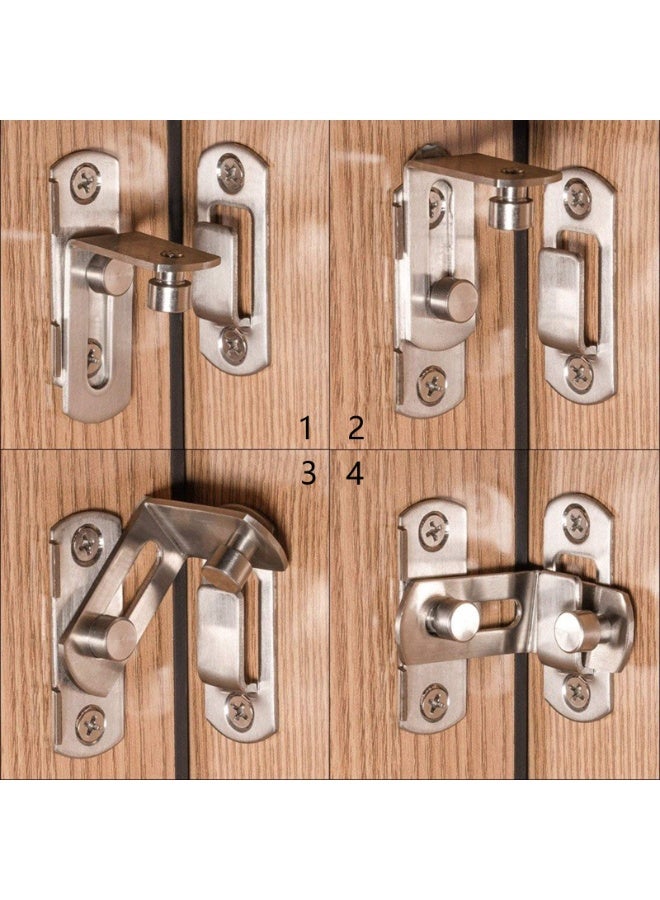 2PCS 90 Degree Stainless Steel Right Angle Buckle Gate Latch,Flip Door Locks Bolts for Doors & Windows(3 inch) - Image 4