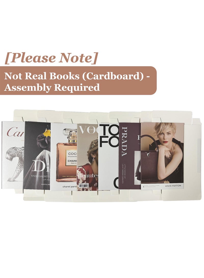 بينكو كتب ديكورية لديكور المنزل، مجموعة من 7 كتب مزيفة، ديكور أنيق لرفوف الكتب لغرفة المعيشة، المكتب، غرفة النوم، ديكور طاولة القهوة، عرض عصري مكدس. - Image 5