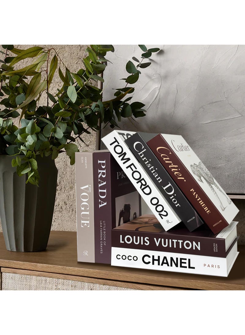 بينكو كتب ديكورية لديكور المنزل، مجموعة من 7 كتب مزيفة، ديكور أنيق لرفوف الكتب لغرفة المعيشة، المكتب، غرفة النوم، ديكور طاولة القهوة، عرض عصري مكدس. - Image 2