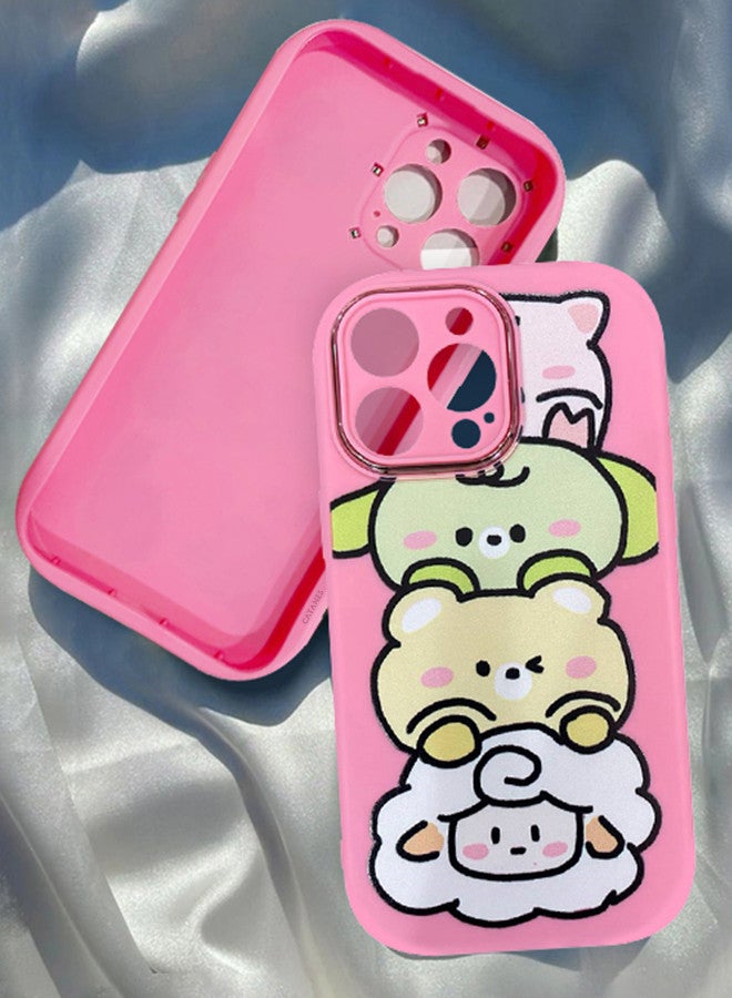 CATANES iPhone 14 Pro Max Case Cover Cartoon Case Unique Design for Women Girls with Camera Lens Protection P02 - Image 1