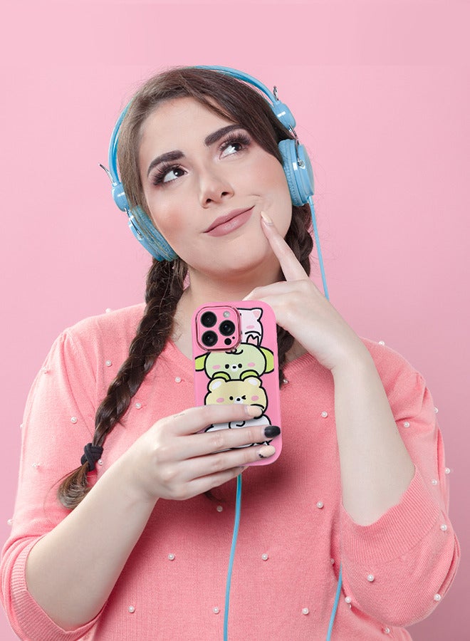 CATANES iPhone 14 Pro Max Case Cover Cartoon Case Unique Design for Women Girls with Camera Lens Protection P02 - Image 2