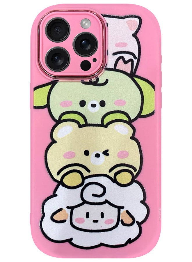 CATANES iPhone 14 Pro Max Case Cover Cartoon Case Unique Design for Women Girls with Camera Lens Protection P02 - Image 3