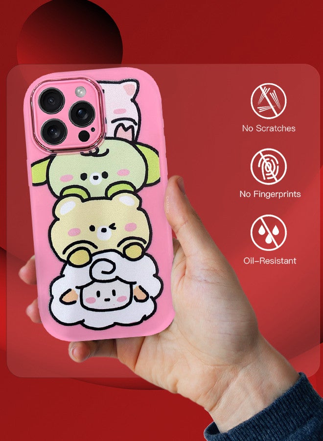 CATANES iPhone 14 Pro Max Case Cover Cartoon Case Unique Design for Women Girls with Camera Lens Protection P02 - Image 5