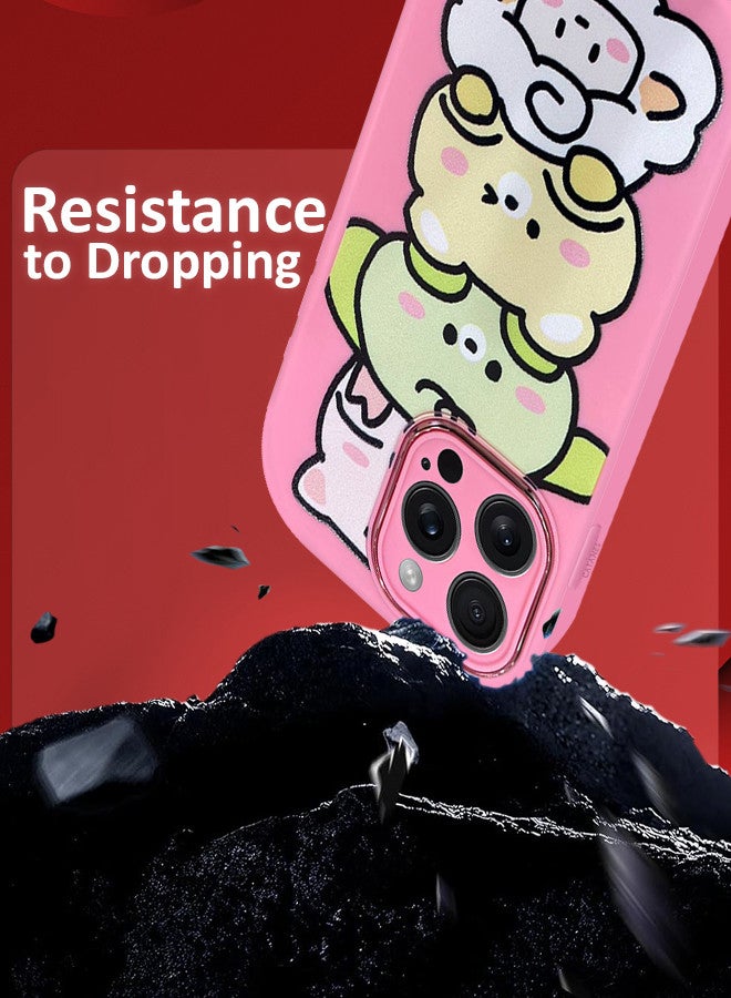 CATANES iPhone 14 Pro Max Case Cover Cartoon Case Unique Design for Women Girls with Camera Lens Protection P02 - Image 4