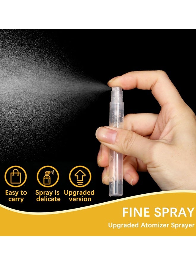 عبوة من 20 زجاجة عطر فارغة سعة 10 مل، زجاجات عطر بلاستيكية قابلة لإعادة التعبئة، بخاخ، زجاجات عينات، زجاجات رذاذ ناعم - Image 3