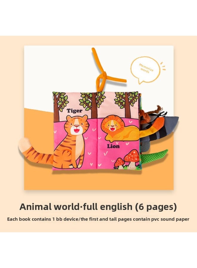 Quiet Cloth Book Toy Gift Box Baby Book Children's Tear-free Early Teaching Three-dimensional Baby Book Cloth Book Baby-Color:Animal World - Image 1