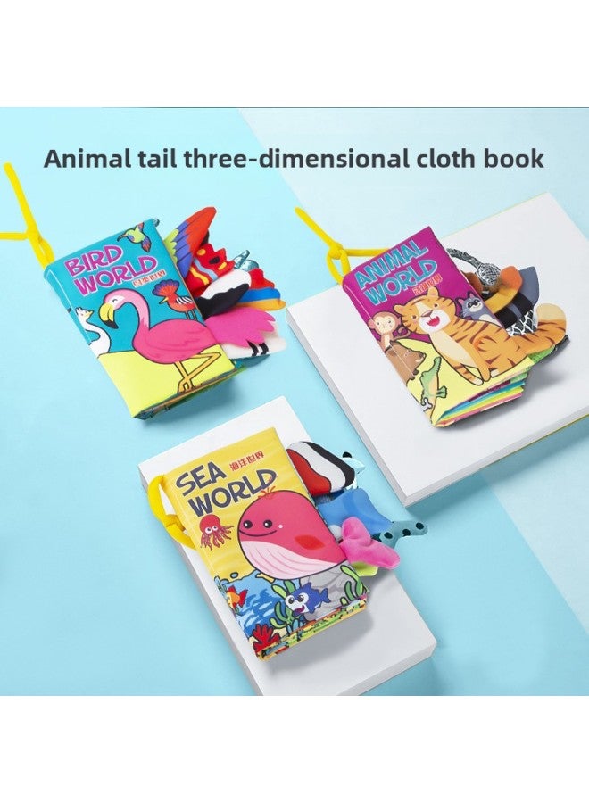 Quiet Cloth Book Toy Gift Box Baby Book Children's Tear-free Early Teaching Three-dimensional Baby Book Cloth Book Baby-Color:Animal World - Image 2