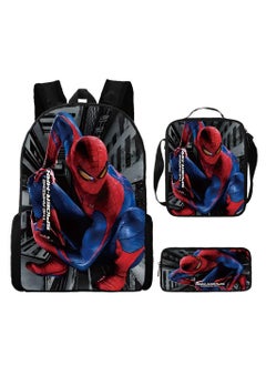 Spider-Man Spiderman Three-Piece Cartoon Backpack For Primary School Students 29*42*16cm 