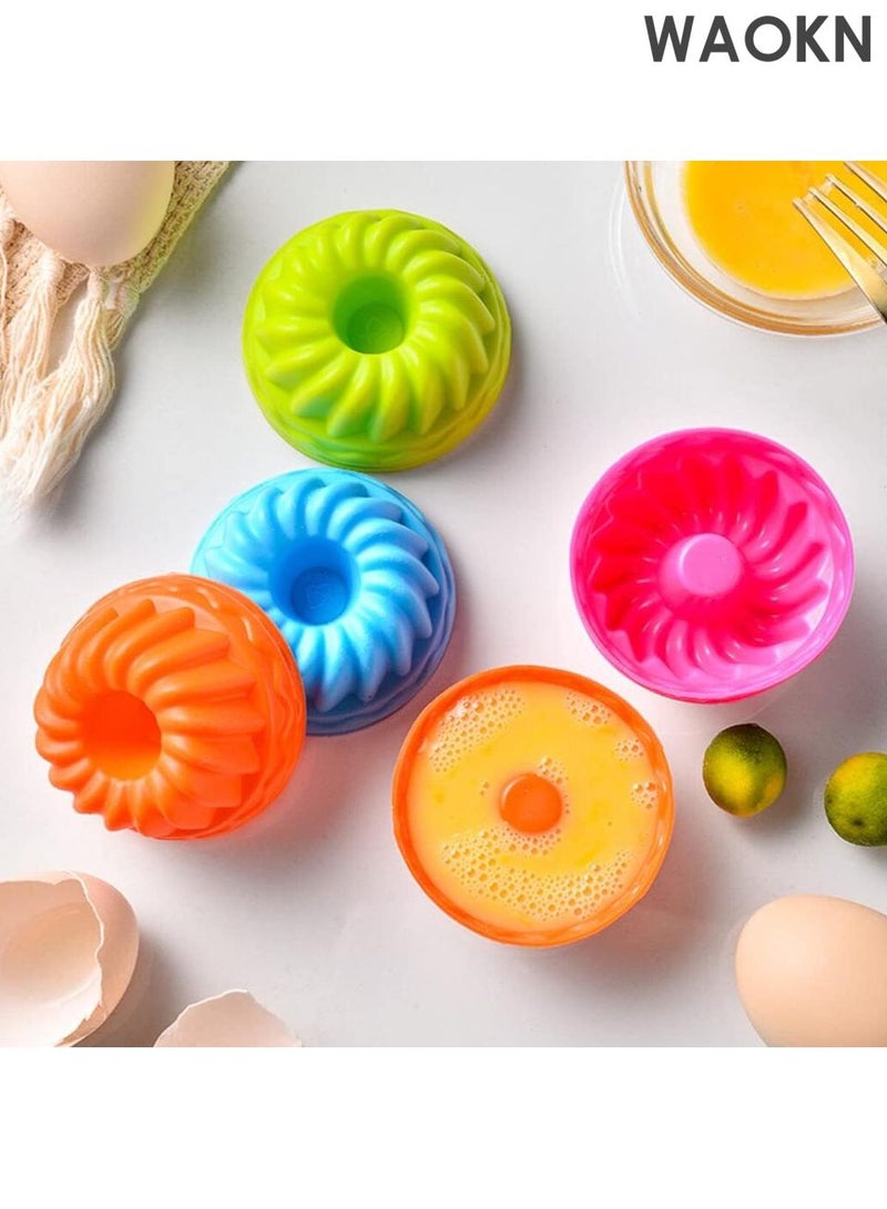 دبليو أيه أو كي أن مجموعة من ١٢ قالب خبز سيليكون للكب كيك والمافن - بطانات خبز غير لاصقة قابلة لإعادة الاستخدام للكعك والمافن والحلويات - آمنة للاستخدام في غسالة الأطباق، خالية من مادة BPA، ومقاومة للحرارة (حتى ٤٥٠ درجة فهرنهايت) - مجموعة قوالب كيك صغيرة بألوان زاهية متعددة لسهولة الفتح وديكور الحفلات. - Image 4