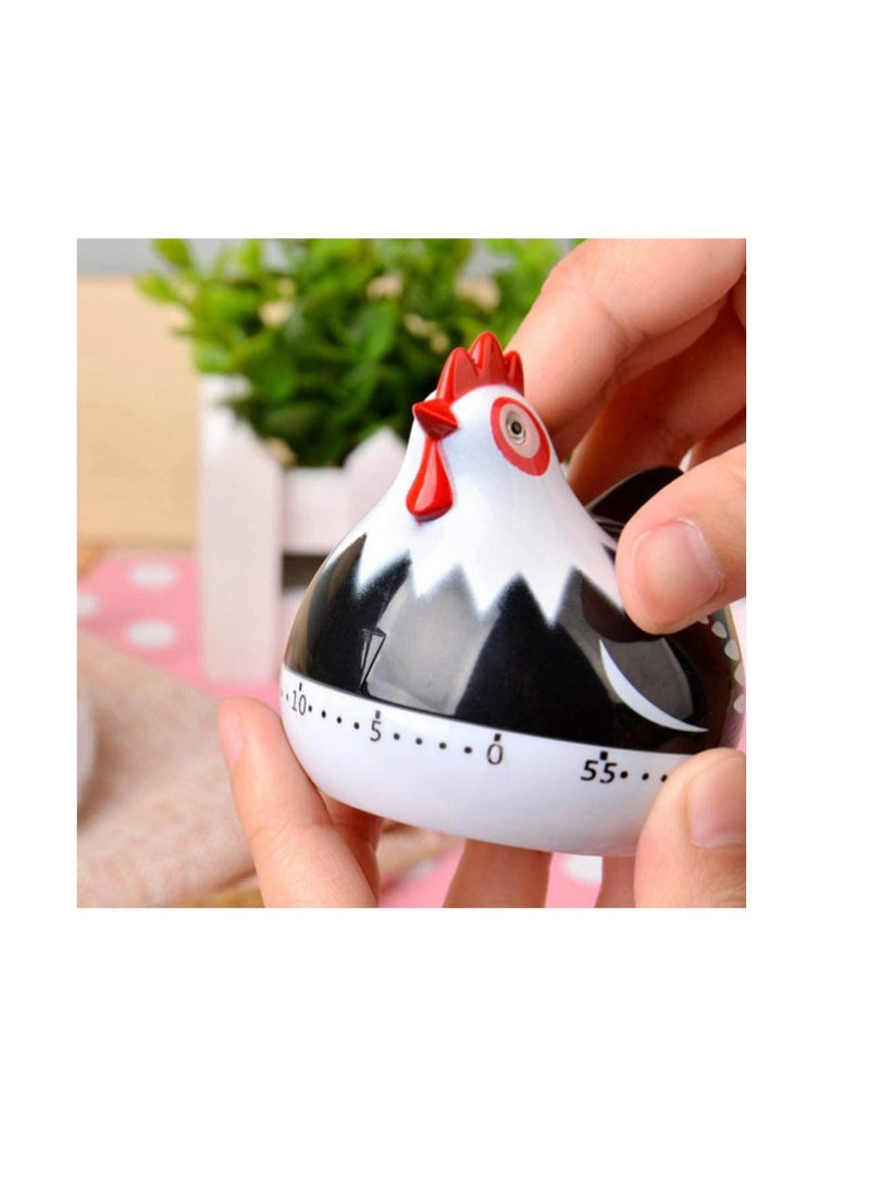 Excefore - Kitchen Timer, Lovely Chicken Cartoon Kitchen Cooking Timers, Chicken Pattern Countdown Kitchen Timer Reminder for Cooking Baking (Black) - Image 1