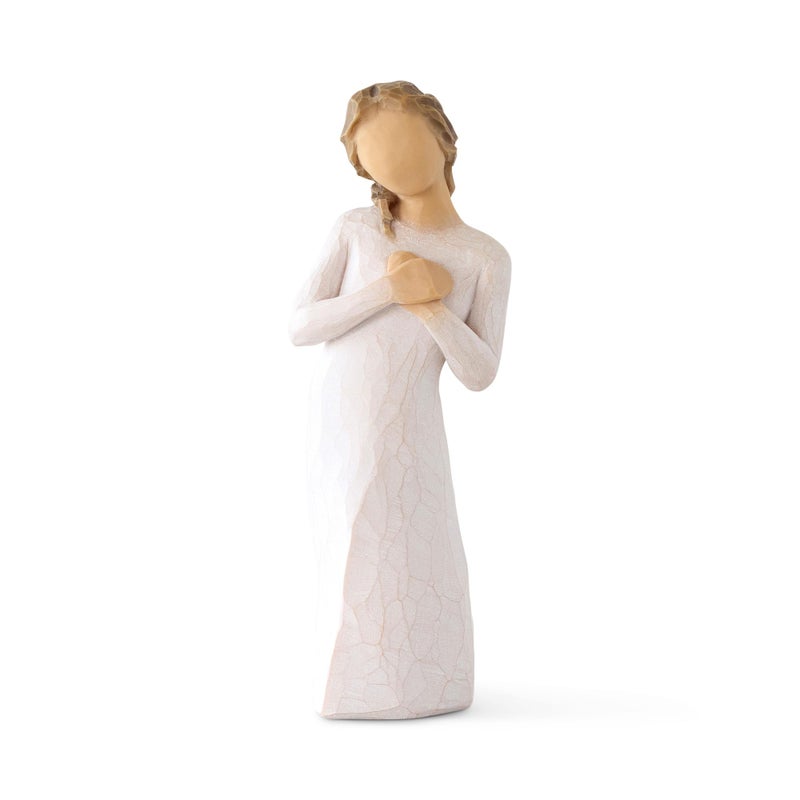 Willow Tree Here for You, “Know That You are Loved”, an Empathetic Gesture, Encouragement, Bereavement, Remembrance, A Gift of Support and Quiet Understanding, Sculpted Hand-Painted Figure - Image 1