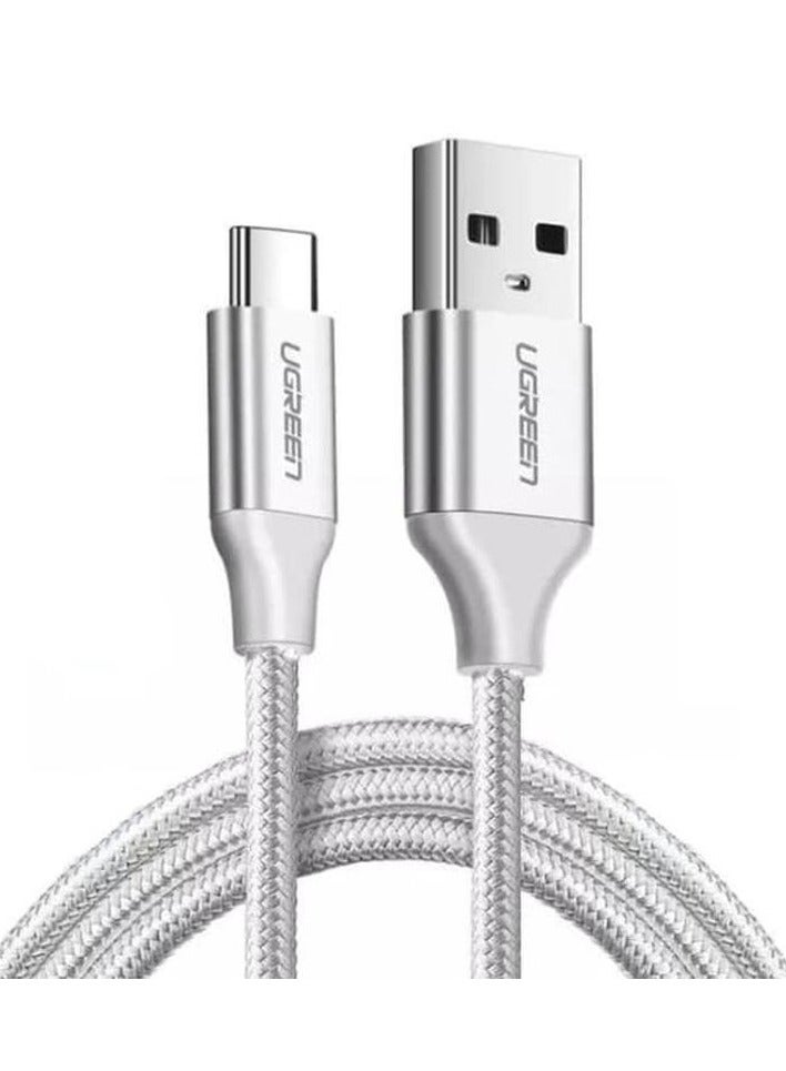 يوجرين إيكو UGREEN 60121 كابل USB 2.0 من النوع A إلى النوع C ذكر مطلي بالنيكل 1 متر (أبيض) - Image 1