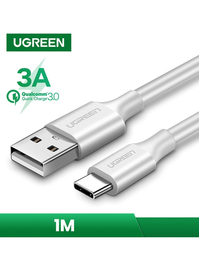 يوجرين إيكو UGREEN 60121 كابل USB 2.0 من النوع A إلى النوع C ذكر مطلي بالنيكل 1 متر (أبيض) - Image 3