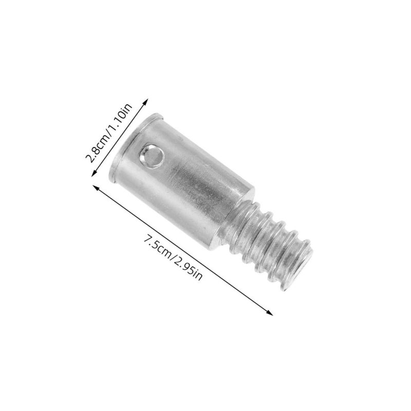 Aluminum Alloy Threaded Broom Handle Adapter External Thread Replacement Tip for Mop Sticks Extension Poles - Image 3