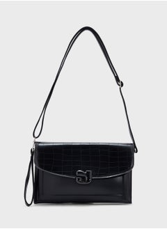 Ginger Croc Panel Clutch Bag  - Image 1