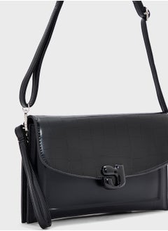Ginger Croc Panel Clutch Bag  - Image 4