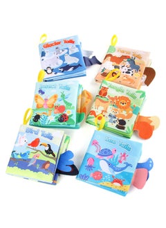 Generic Manufacturers Supply Baby Tail Cloth Book Suit 6 Theme Animal Sea, Land And Air Palm Book Early Education Toys-Color:2963 Tail Cloth Book Six Books A Set Of 130g-Specifications:Support Tagging  - Image 3
