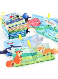Generic Manufacturers Supply Baby Tail Cloth Book Suit 6 Theme Animal Sea, Land And Air Palm Book Early Education Toys-Color:2963 Tail Cloth Book Six Books A Set Of 130g-Specifications:Support Tagging  - Image 2