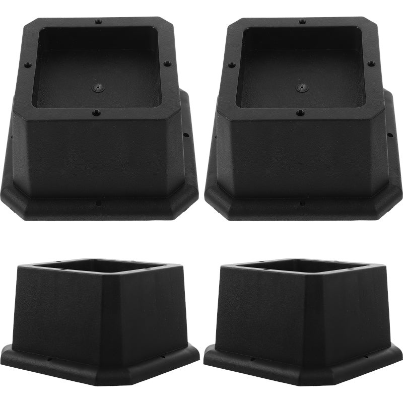 4pcs Bed Rubber Risers Adjustable Furniture Risers Sofa Table Heights Lifts Risers - Image 1