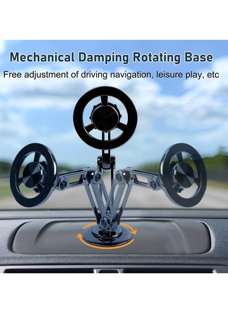 JAJEEK Universal 360° Magnetic Suction Phone Holder for Car | Super Strong Magnet Alloy Folding Phone Mount for Dashboard | Compatible with All Smartphones (Black) – Hands-Free Convenience and Secure Grip - Image 3