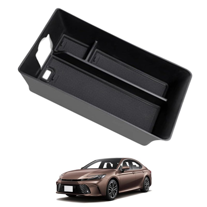 TRX AUTO MOTOR FIT Center Console Armrest Organizer for Toyota Camry 2025 2026 | Custom Fit Armrest Storage Tray with Non-Slip Liner | Organizer for Armrest Storage | Camry LE/SE/XLE/XSE Interior Accessories - Image 1