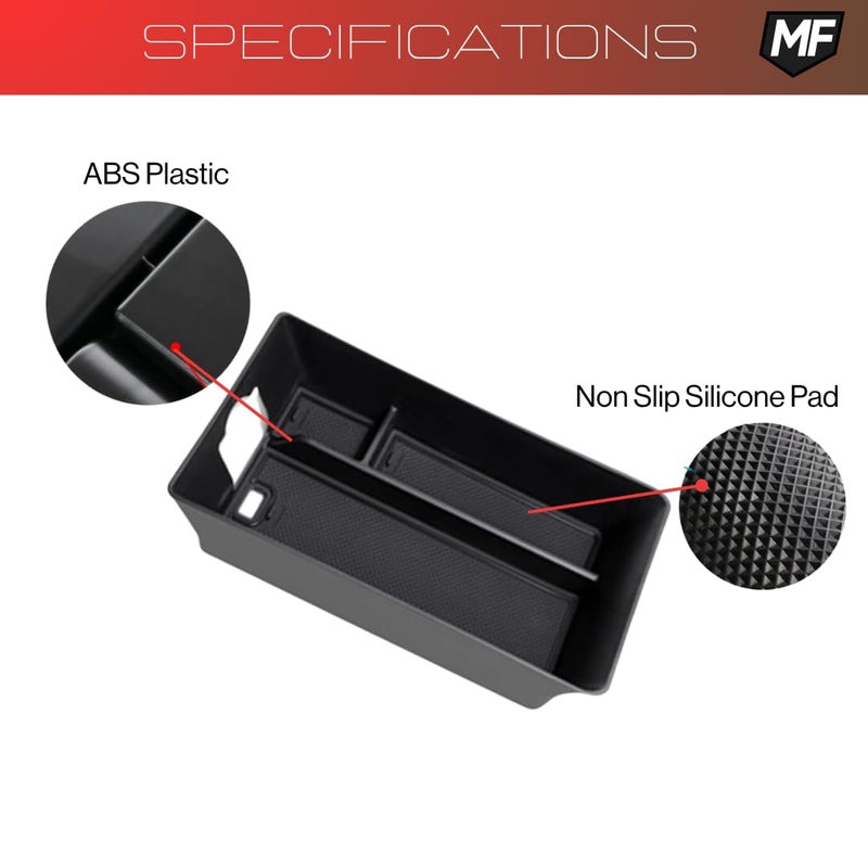 TRX AUTO MOTOR FIT Center Console Armrest Organizer for Toyota Camry 2025 2026 | Custom Fit Armrest Storage Tray with Non-Slip Liner | Organizer for Armrest Storage | Camry LE/SE/XLE/XSE Interior Accessories - Image 2