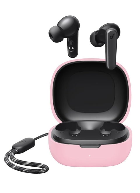 R50i Case Dust Proof Cover Earphone Protective Cover Soundcore R50i Case with Lanyard for AirPods (bink)
