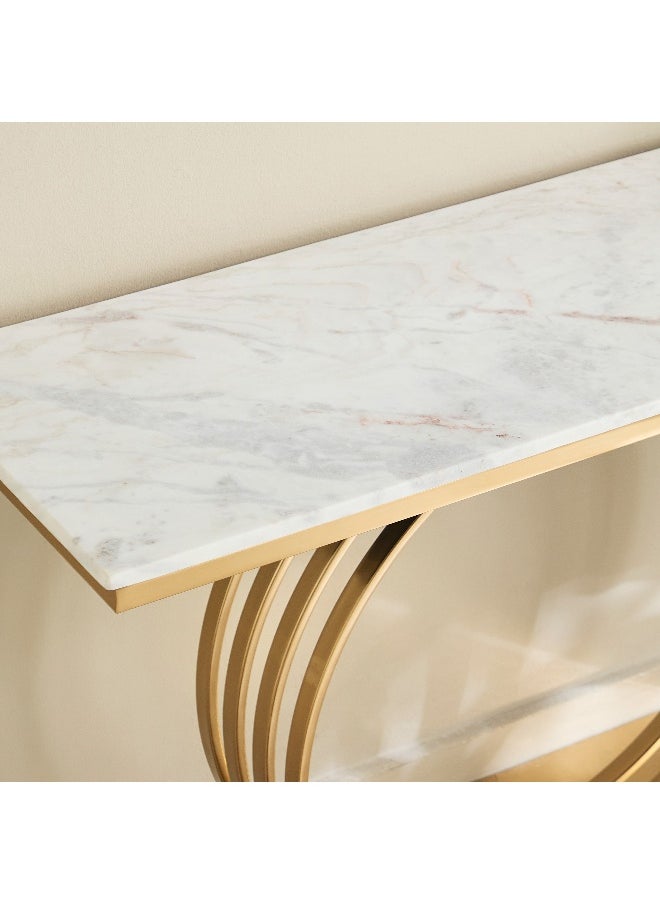 Home Box - Ringa Genuine Marble Top Console Table - Image 1