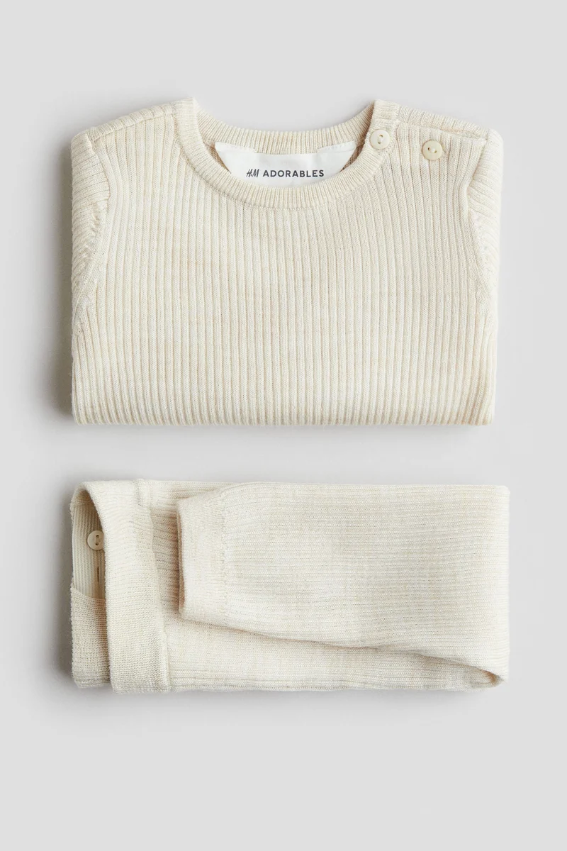 H&M 2-piece merino wool set