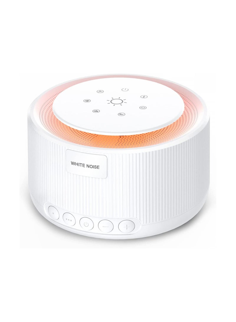 SYOSI Sleep Sound Machine, White Noise Machine with 30 Natural Soothing Sounds, 30 Level Volume Light 3 Timer Memory Function, Noise Machine Powered by AC or USB, for Adults, Baby and Kids - Image 1