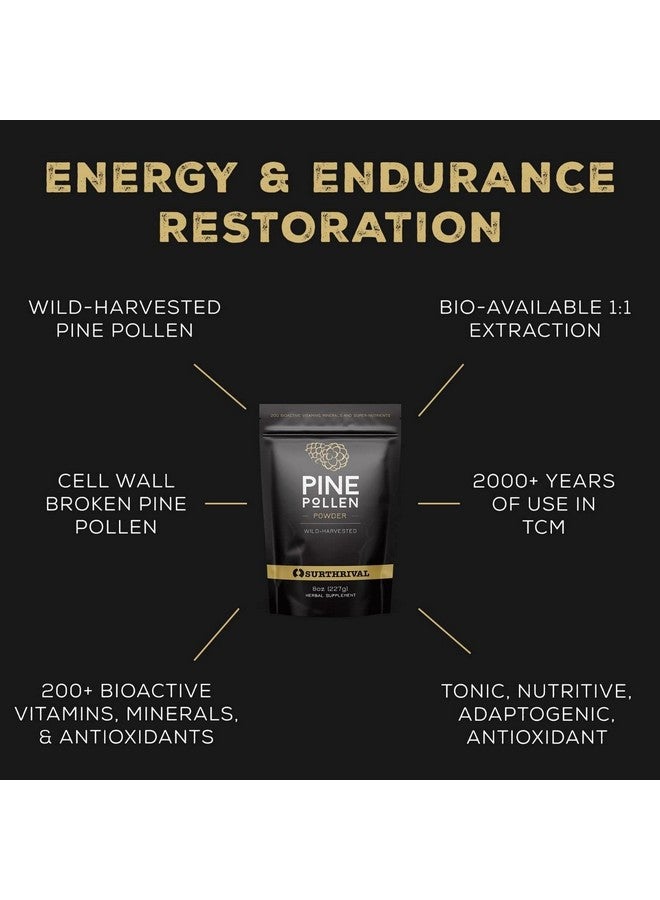 Surthrival: Pine Pollen Powder (8 oz), Wild Harvested, Energy & Endurance Restoration - Image 2