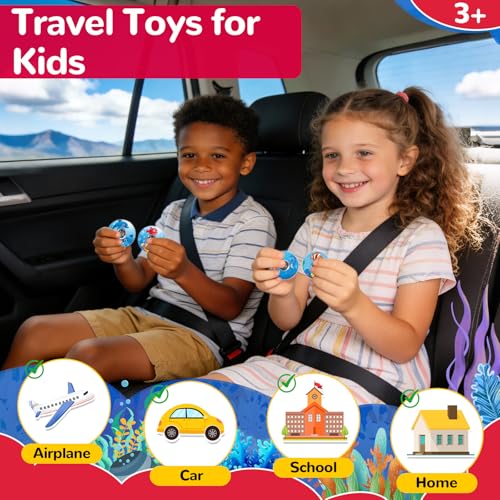 Sauyoza 52Pcs Ocean Fidget Spinning Under The Sea Party Favors for Kids Bulk Sea Animal Birthday Party Supplies Beach Themed Goodie Bag Stuffers Sensory Classroom Rewards Treasure Box Prizes - Image 5