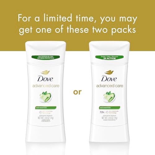 Dove Advanced Care Anti Deo Stick Cool Essentials Pack of 12 for helping your skin barrier repair after shaving 72 h odor control and allday sweat protection with Pro Ceramide Technology 26 oz - Image 3